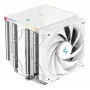 Vzduchový chladič DeepCool AK620 Digital SE White — dva 120 mm ventilátory, 6 heatpipes, PWM, podpora LGA-1700, integrovaný displej