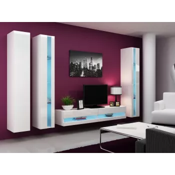 Cama regál VIGO NEW 180/40/30 biela/biela lesk