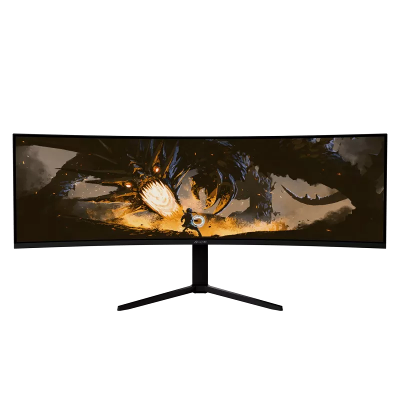49 palcov Curved LED monitor Arozzi Nova — 5120 x 1440 Dual QHD, VA panel, 4 ms, USB hub, VESA