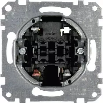 Otočný spínač Merten MEG3115-0000 1P metalický, 250 V AC, 10 A