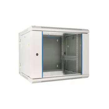 Extralink rozvádzač 9U 600x600 AZH sivý nástenný, výklopný