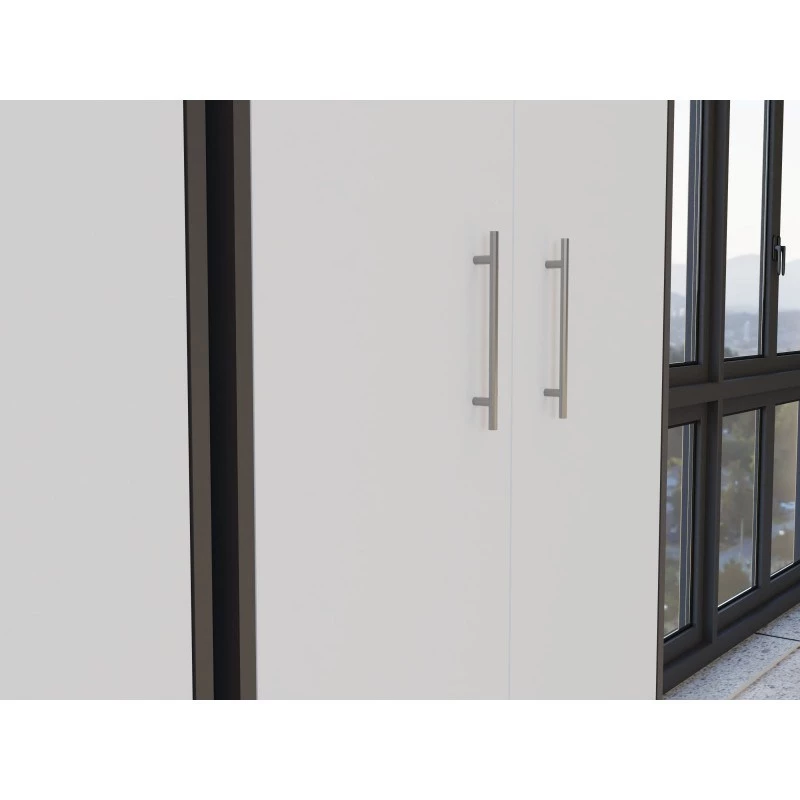 OLIV 2D CLOSED SHELVING UNIT, antracit/biela sada