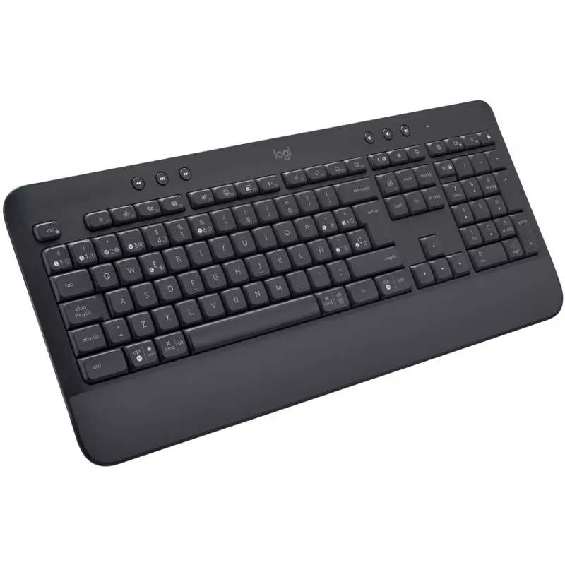 Logitech Signature K650 - klávesnica - bezdrôtová - Bluetooth 5.1 - QWERTY - španielska - grafitová (920-010917)