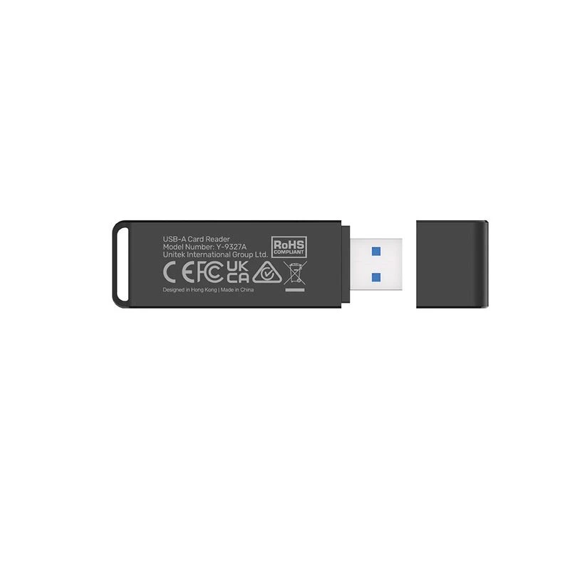 Čítačka kariet Unitek Y-9327A USB 3.2 Gen 1 Type-A — MicroSD/SD, 2 sloty, 5000 Mbit/s, čierna