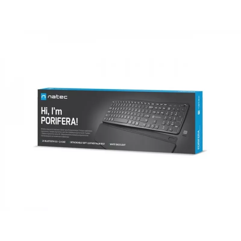 NATEC PORIFERA klávesnica Home/Office Bluetooth QWERTY US International čierna