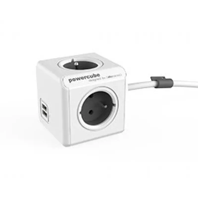 PowerCube USB Extended 3m 2404 sivá