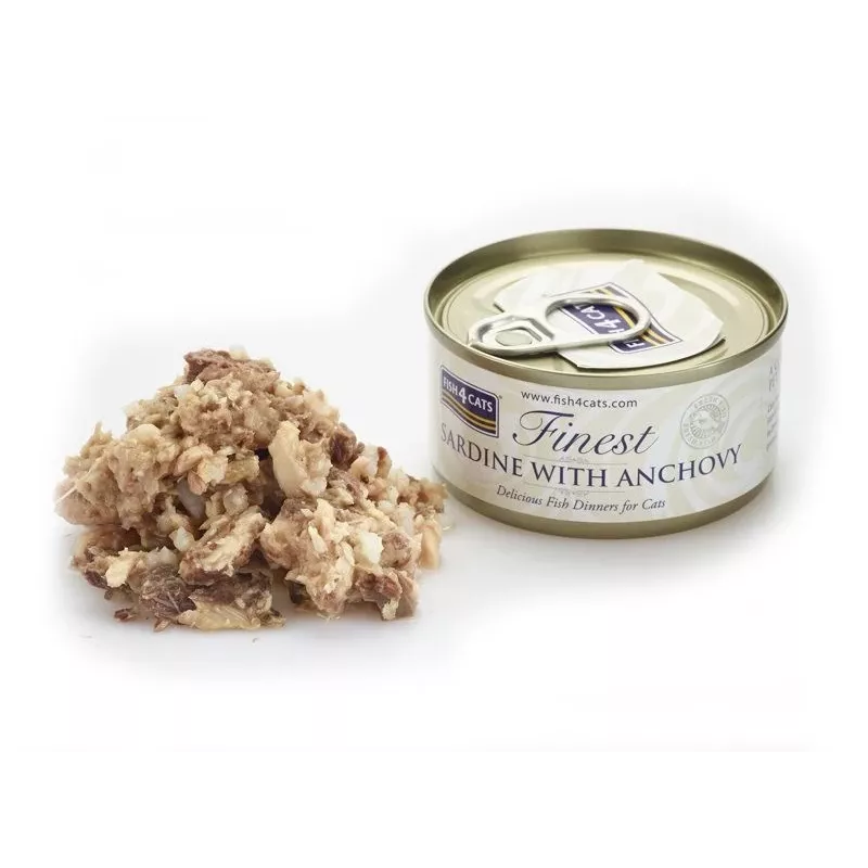 FISH4CATS sardinka s ančovičkou - mokré krmivo pre mačky - 70g