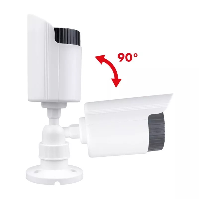 Atrapa rúrkovej kamery s IR LED, CEE IR1800 W — nefunkčná bezpečnostná atrapa