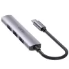 USB-C hub Unitek H1208B — 1x USB-A 5 Gbit/s, 3x USB-A 2.0, USB-C host, hliníkové puzdro, 0,20 m kábel