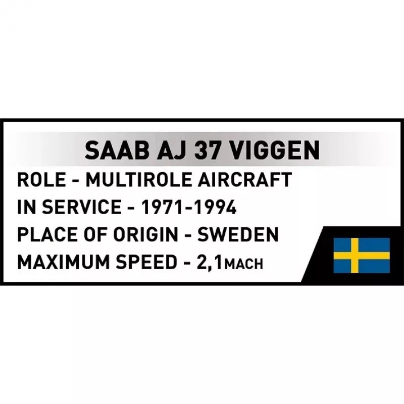 Cobi Blocks Saab AJ 37 Viggen 881-dielna stavebnica