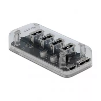 USB hub DeLOCK 64087 transparentný