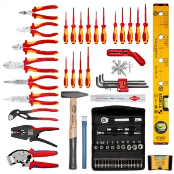 Knipex 00 21 06 BIG Basic Move ElektroPlus kufor na náradie, 68 kusov, súprava náradia pre elektrikárov, na kolieskach, čierny