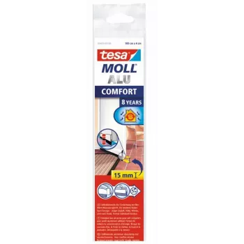 Tesa Moll Comfort tesniaci pásik na dvere, biely, hliník, 40 mm x 1 m