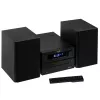 Mini Hi‑Fi stereo systém Adler AD 1917 — Bluetooth V5.3, CD/USB/MP3, 2×25 W RMS, FM tuner, 4‑pásmový ekvalizér, AUX, čierny