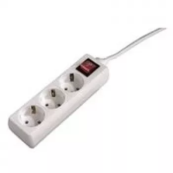 Hama 00108815 prepäťová ochrana biela 3 AC výstupy 230 V 5 m