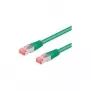Wentronic Goobay CAT 6a patch kábel, S/FTP (PiMF), zelený, 2 m - LSZH bez halogénov, meď (93742)