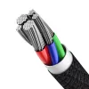 Baseus vysoko hustý pletený kábel Type-C na Lightning, PD, 20W, 1m (čierny)