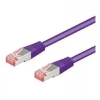 Wentronic Goobay CAT 6 patch kábel, S/FTP (PiMF), fialový, 7,5 m - LSZH bez halogénov, meď (93545)