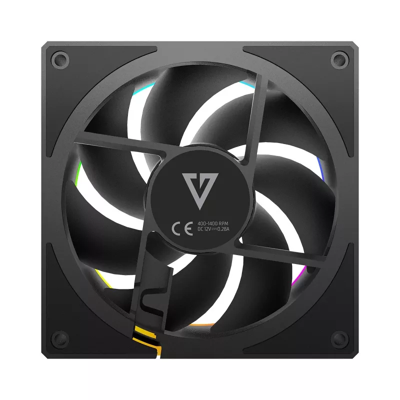 Skriňový ventilátor MODECOM VOLCANO LOOP 120 ARGB Reverse Fan čierny 120 mm PWM 400–1400 RPM ARGB header