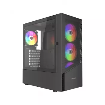 PC skriňa GEMBIRD Fornax 4300 Midi Tower ATX, tvrdené sklo, 2x 3,5-palcové pozície, 3x 2,5-palcové pozície, podpora ARGB ventilátorov, USB 3.2 Gen1