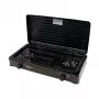 Mpm Kn-02/1kb prenosný plynový varič kemping 2 horáky smaltovaný rošt ochranný kryt štandard G30-37 Mbar čierny