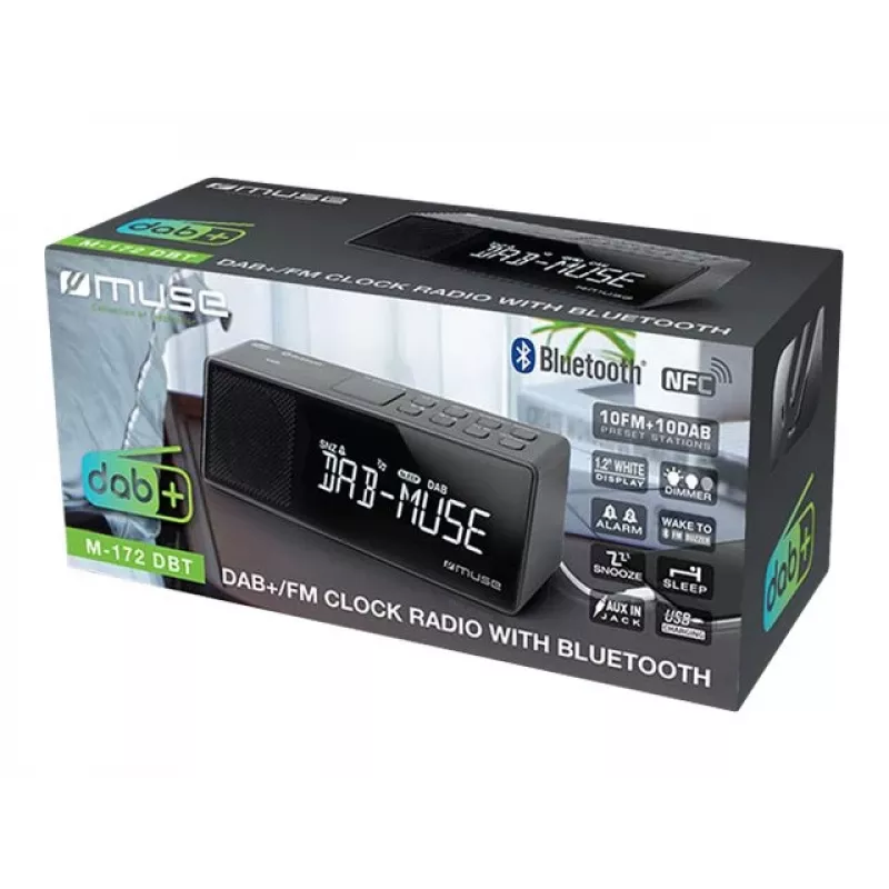 Muse M-172 DBT Prenosné rádio DAB+/FM RDS, Čierne