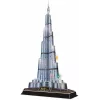 CubicFun L133H 3D puzzle Burj Khalifa (Light), 136 dielikov, s LED osvetlením