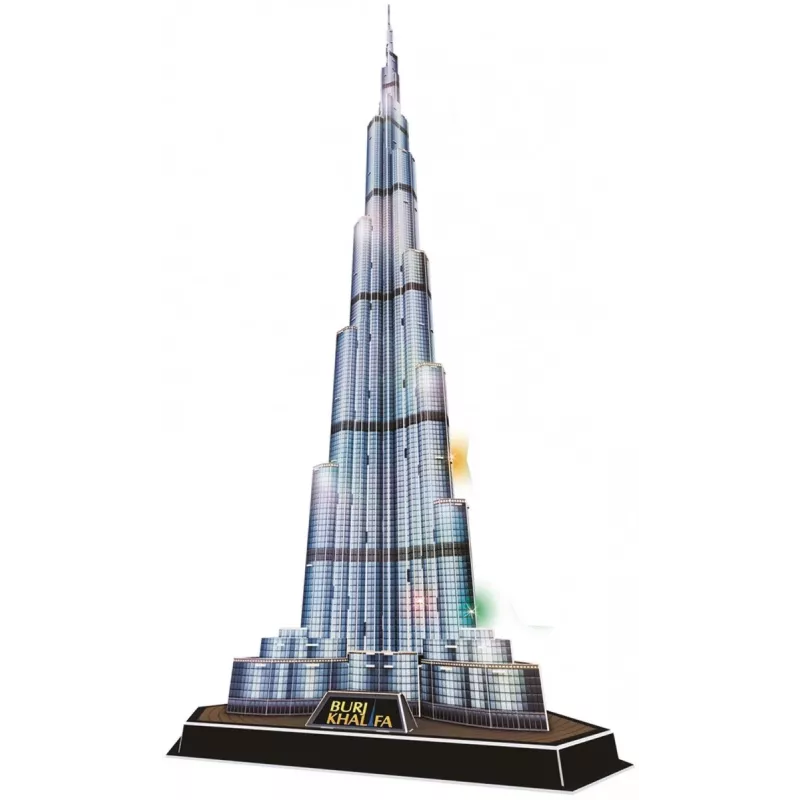CubicFun L133H 3D puzzle Burj Khalifa (Light), 136 dielikov, s LED osvetlením