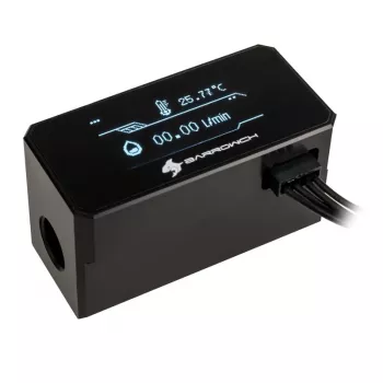 Prietokomer Barrow FBFT08 B – OLED displej, čierny
