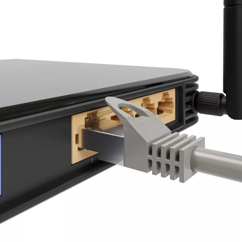 Sieťový patch kábel Extralink Cat5e UTP 5 m — RJ-45 na RJ-45, sivý