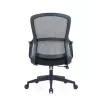 Up Up Darwin ergonomická kancelárska stolička čierna, čierna látka + sivá sieťovina