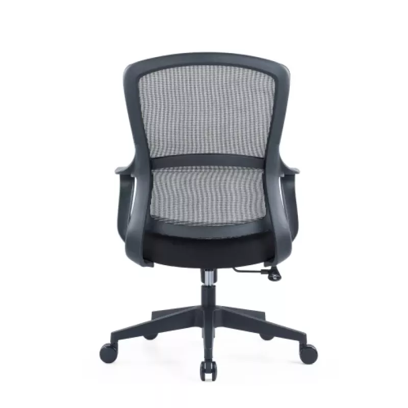 Up Up Darwin ergonomická kancelárska stolička čierna, čierna látka + sivá sieťovina