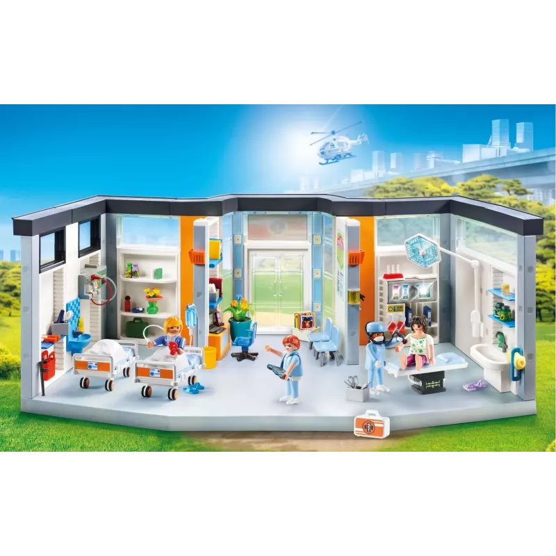 Figúrka Playmobil 70191 Zariadené nemocničné krídlo 297 dielov