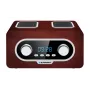 Prenosné rádio BLAUPUNKT PP5.2BR — FM vreckové rádio, 60 pamäťových miest, USB/MP3, AUX, nabíjateľná batéria 1000 mAh, 3 W RMS, bronzová