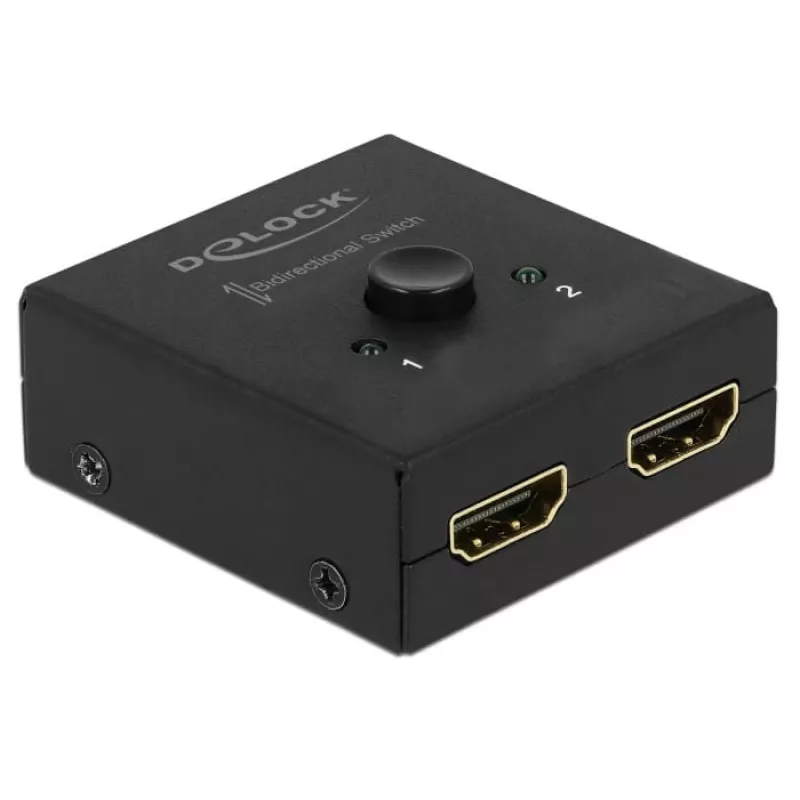DeLock HDMI 2-1 obojsmerný 4K 60 Hz kompaktný - Retail Box - video/audio switch - 2 x HDMI - desktop (64072)