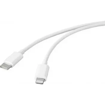 Basetech USB kábel USB 2.0 USB-C® konektor samec, Apple Lightning konektor samec 2,00 m biely BT-2347612