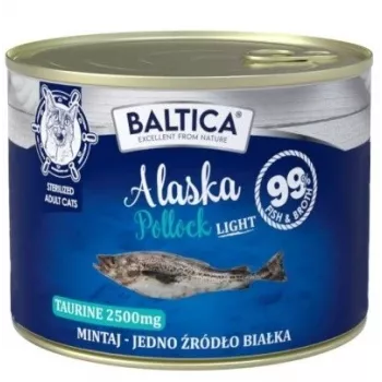 BALTICA Excellent monoprotein treska tmavá Light - mokré krmivo pre mačky - 185 g