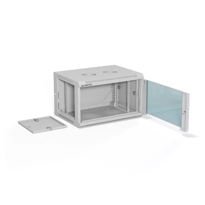 ALANTEC sieťový rozvádzač 19 6HE 600x450, sivý FLAT PACK