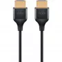 Goobay 75296 Slim vysokorýchlostný kábel HDMI s Ethernetom, 4K@60Hz, HDMI 2.0, samec–samec, 5 m, čierny