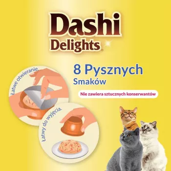 INABA Dashi Delights kura s mušľou svätojakubskou v bujóne – maškrty pre mačky – 70 g