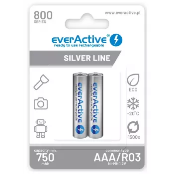 Nabíjacia batéria everActive EVHRL03-800 AAA NiMH 1,2 V, valcová, balenie 4 ks
