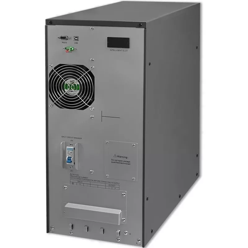 Qoltec 53982 online UPS s čistým sínusovým výstupom, 6 kVA / 4,8 kW, LCD, USB
