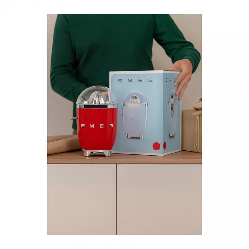 Elektrický lis na citrusy Smeg CJF11RDEU 70 W červený nehrdzavejúca oceľ