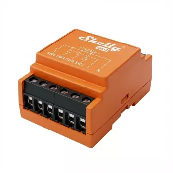 Elektrické relé Shelly i4 Gen3 oranžové Wi‑Fi 2,4 GHz 1 W 110–240 V 4‑kanálové