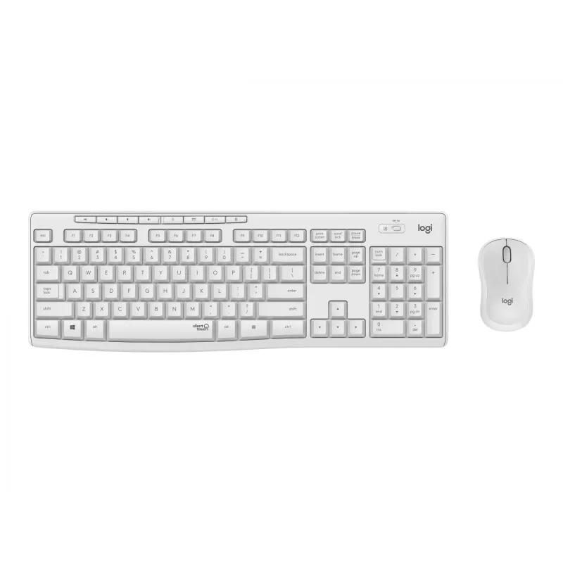 Logitech MK295 Silent - sada klávesnice a myši - bezdrôtová - 2,4 GHz - talianska - krémovobiela