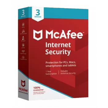 McAfee Internet Security - 3 používatelia 1 rok, Global