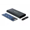 Delock - puzdro na úložisko - M.2 - M.2 NVMe karta - USB 3.1 (Gen 2) - čierna (42614)