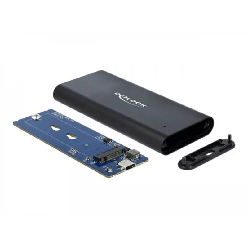 Delock - puzdro na úložisko - M.2 - M.2 NVMe karta - USB 3.1 (Gen 2) - čierna (42614)