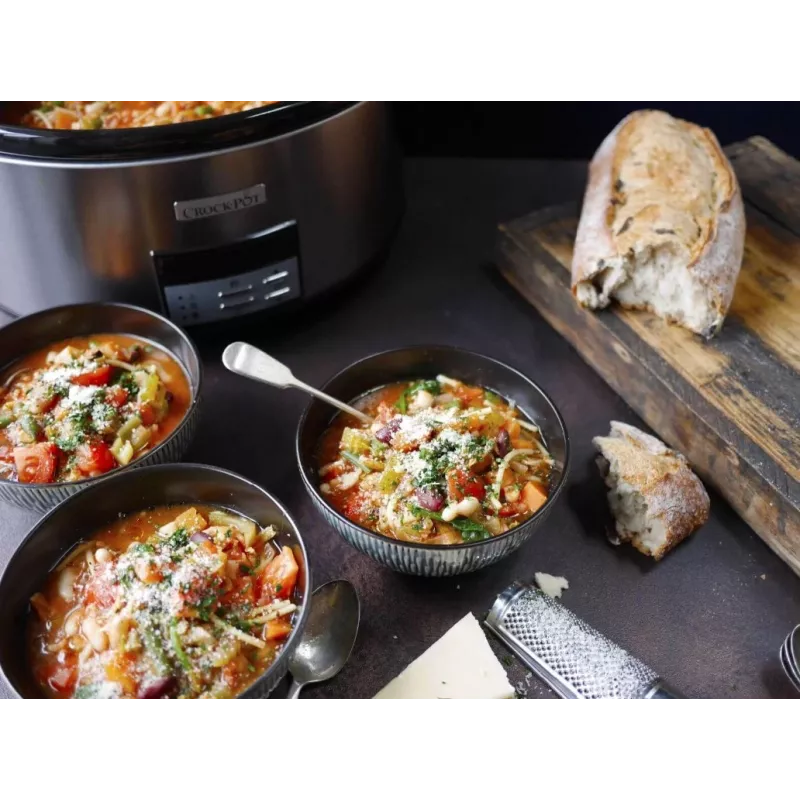 Pomalý hrniec Crock-Pot CSC063X 7,5 L, 320 W, puzdro z nehrdzavejúcej ocele, vyberateľná keramická misa