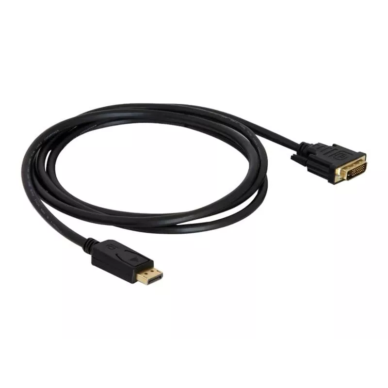 Delock kábel DisplayPort 1.1 konektor samec > DVI 24+1 konektor samec pasívny 1 m čierny (82590)